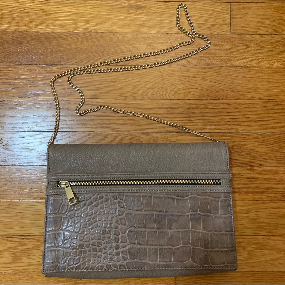 Aldo clutch with gold chain strap